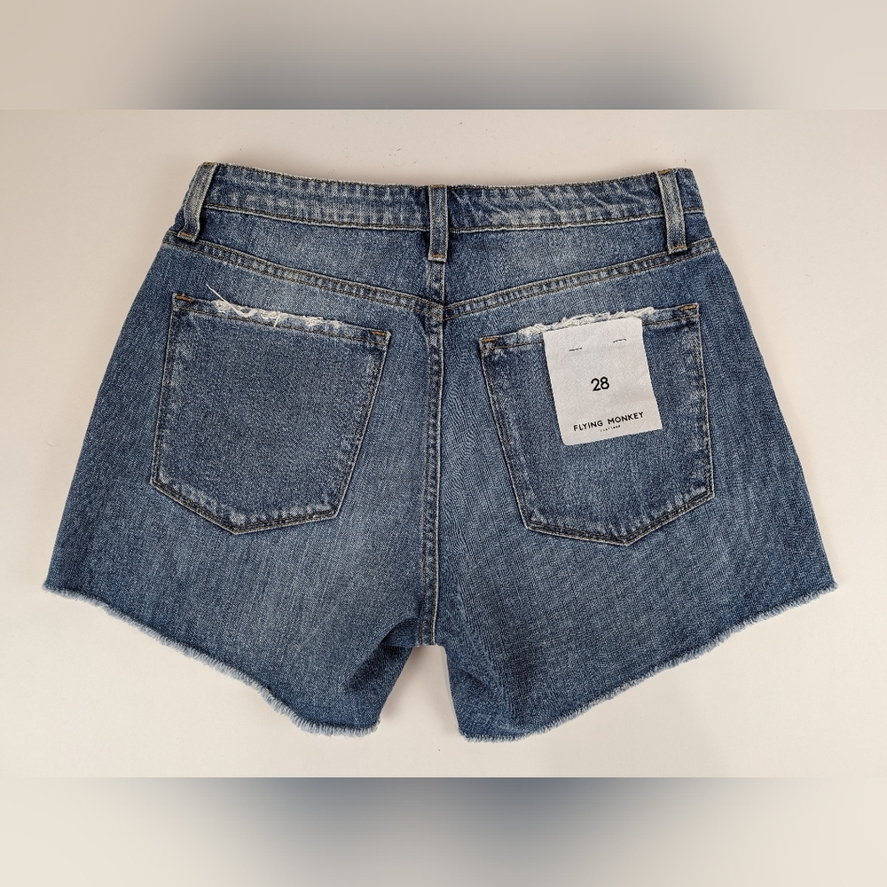 NEW Flying Monkey Platinum Women's Denim Jean Shorts Size 28 Cotton - Picture 2 of 6